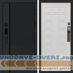 Входная дверь  Smart (Смарт) Black Line Престиж белый матовый